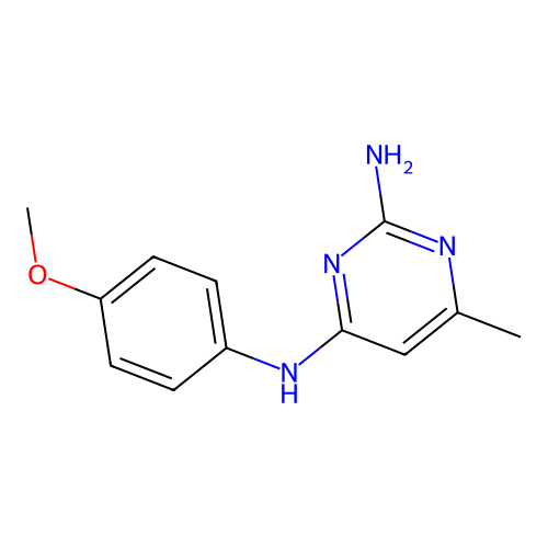 4-(4-甲氧基苯氨基)-6-甲基嘧啶-2-胺 structure