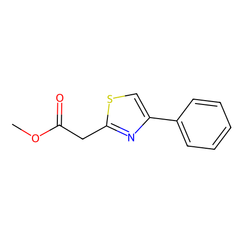 Methyl (4-phenyl-1,3-thiazol-2-yl)acetate structure