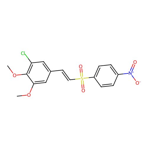 1-Chloro-2,3-dimethoxy-5-[2-(4-nitrobenzenesulfonyl)ethenyl]benzene structure