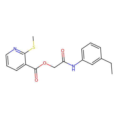 [(3-Ethylphenyl)carbamoyl]methyl 2-(methylsulfanyl)pyridine-3-carboxylate structure