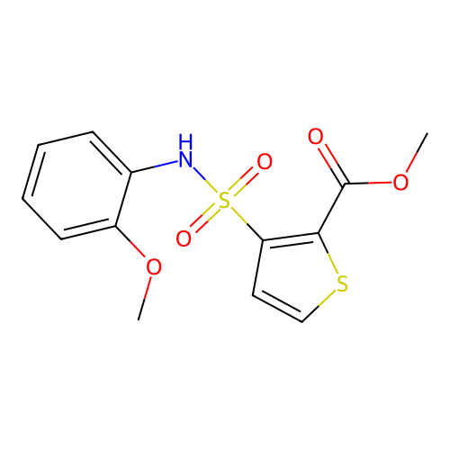 Methyl 3-[(2-methoxyphenyl)sulfamoyl]thiophene-2-carboxylate structure