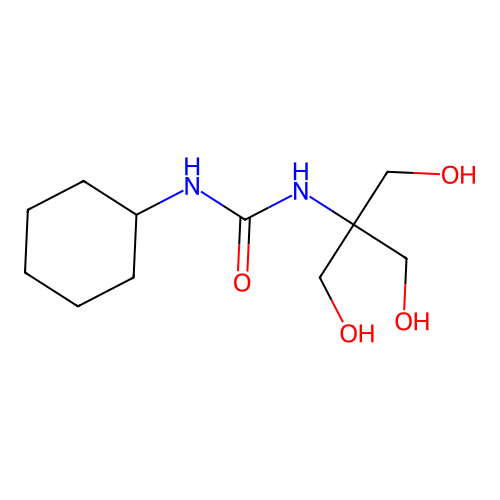 N-cyclohexyl-N'-[2-hydroxy-1,1-bis(hydroxymethyl)ethyl]urea structure