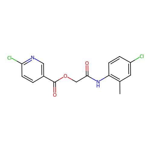 [(4-Chloro-2-methylphenyl)carbamoyl]methyl 6-chloropyridine-3-carboxylate structure