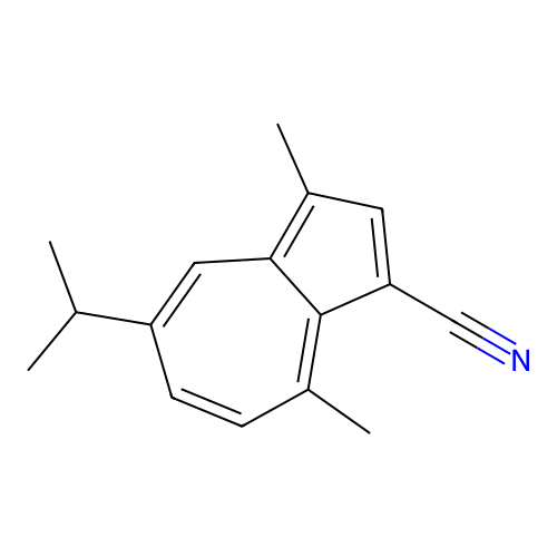 5-异丙基-3,8-二甲基-1-薁甲腈 structure