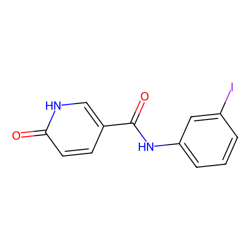 N-(3-iodophenyl)-6-oxo-1,6-dihydropyridine-3-carboxamide structure
