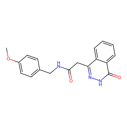 2-(4-hydroxyphthalazin-1-yl)-N-(4-methoxybenzyl)acetamide structure