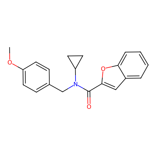 N-cyclopropyl-N-[(4-methoxyphenyl)methyl]-1-benzofuran-2-carboxamide structure