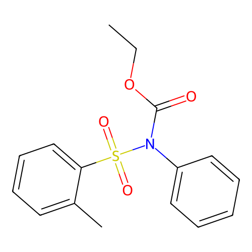 ethyl N-(2-methylphenyl)sulfonyl-N-phenylcarbamate structure
