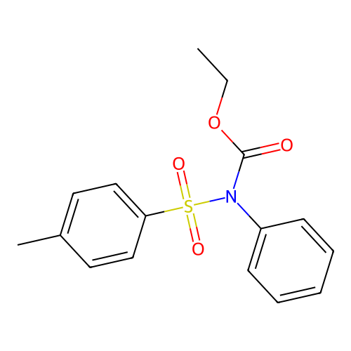 ethyl N-(4-methylphenyl)sulfonyl-N-phenylcarbamate structure