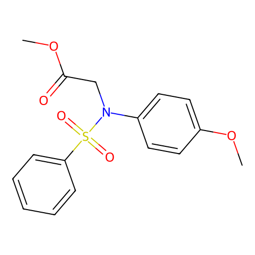 Methyl N-(4-methoxyphenyl)-N-(phenylsulfonyl)glycinate structure