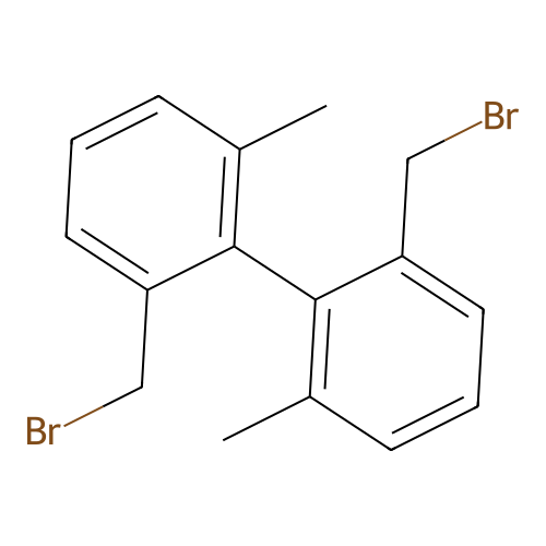 2,2'-Bis(bromomethyl)-6,6'-dimethyl-1,1'-biphenyl structure