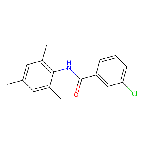 3-chloro-N-(2,4,6-trimethylphenyl)benzamide structure