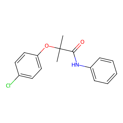 Propanamide, 2-(4-chlorophenoxy)-2-methyl-N-phenyl- structure