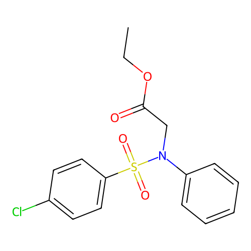 Ethyl 2-{[(4-chlorophenyl)sulfonyl]anilino}acetate structure