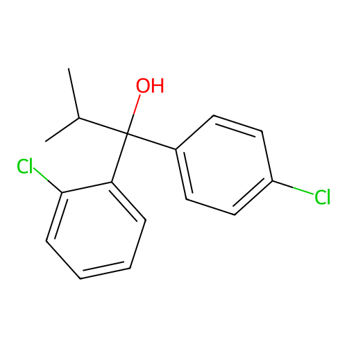 1-(2-Chlorophenyl)-1-(4-chlorophenyl)-2-methylpropan-1-ol structure