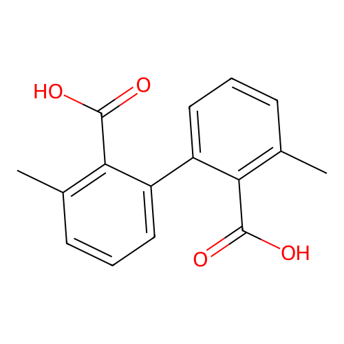 3,3'-Dimethyl-biphenyl-2,2'-dicarboxylic acid structure
