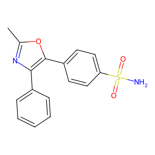 Benzenesulfonamide, 4-(2-methyl-4-phenyl-5-oxazolyl)- structure