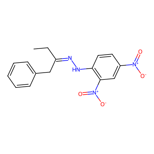 2,4-dinitro-N-(1-phenylbutan-2-ylideneamino)aniline structure