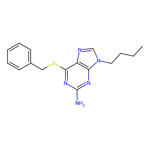 6-(苄硫基)-9-丁基-9H-嘌呤-2-胺 structure