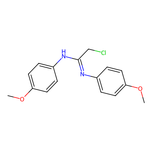(1E)-Chloro-N,N'-bis(4-methoxyphenyl)ethanimidamide structure