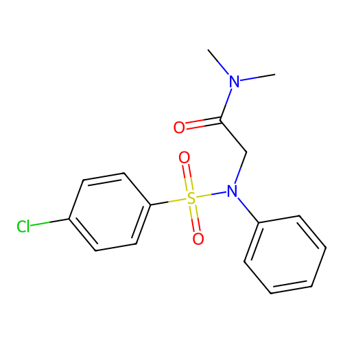2-{[(4-chlorophenyl)sulfonyl]anilino}-N,N-dimethylacetamide structure