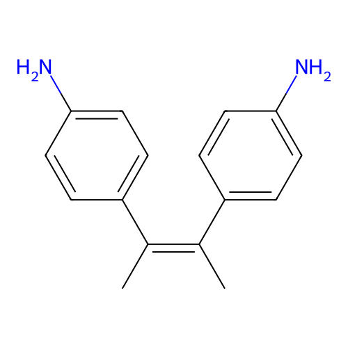 Benzenamine, 4,4'-(1,2-dimethyl-1,2-ethenediyl)bis- structure