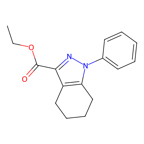ethyl 1-phenyl-4,5,6,7-tetrahydro-1H-indazole-3-carboxylate structure