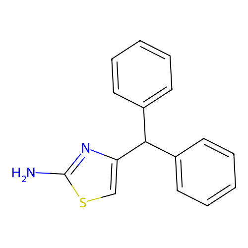 4-(diphenylmethyl)-2-Thiazolamine structure