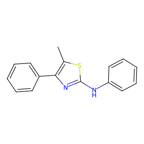 5-methyl-N,4-diphenyl-1,3-thiazol-2-amine structure