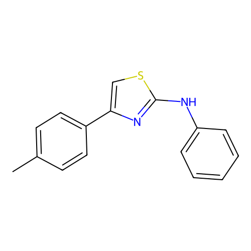 2-Thiazolamine, 4-(4-methylphenyl)-N-phenyl- structure