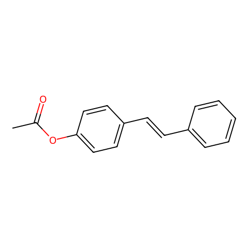 4-Acetoxy stilbene structure