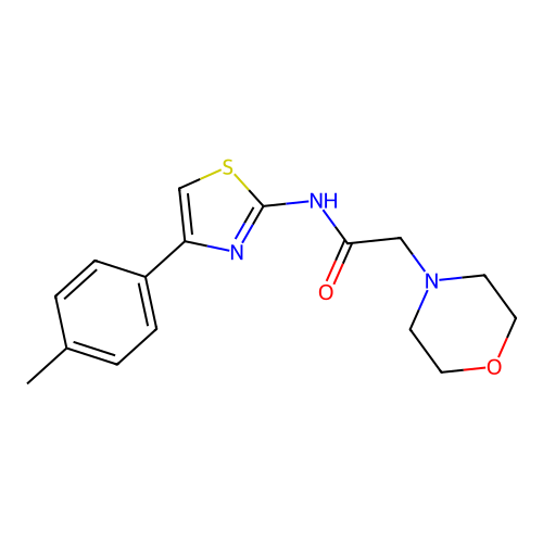2-Morpholino-N-(4-(p-tolyl)thiazol-2-yl)acetamide structure