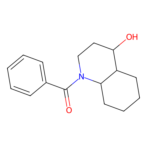 1-Benzoyl-4-hydroxydecahydroquinoline structure