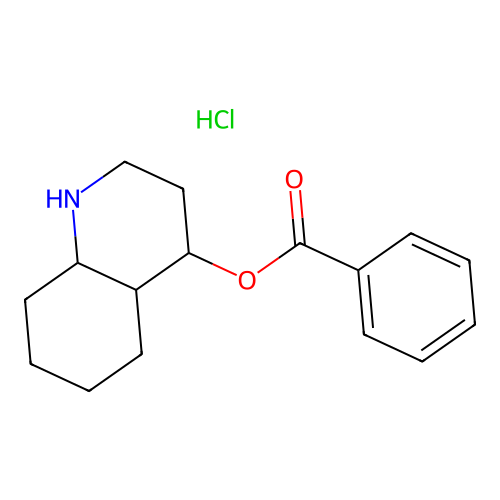 1,2,3,4,4a,5,6,7,8,8a-Decahydroquinolin-4-yl benzoate;hydrochloride structure