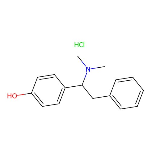 Phenol, p-(alpha-(dimethylamino)phenethyl)-, hydrochloride structure