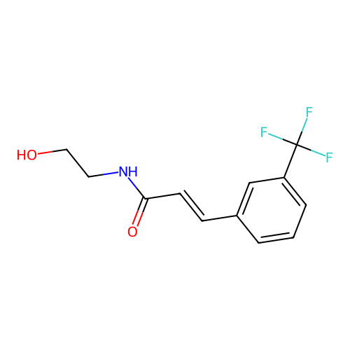 Cinnamamide, N-(2-hydroxyethyl)-m-(trifluoromethyl)- structure