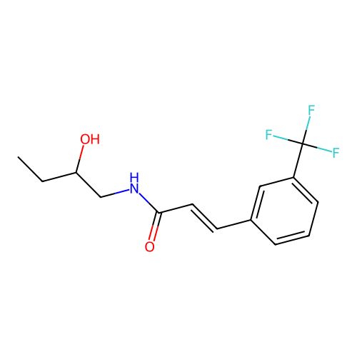 Cinnamamide, N-(2-hydroxybutyl)-m-(trifluoromethyl)- structure