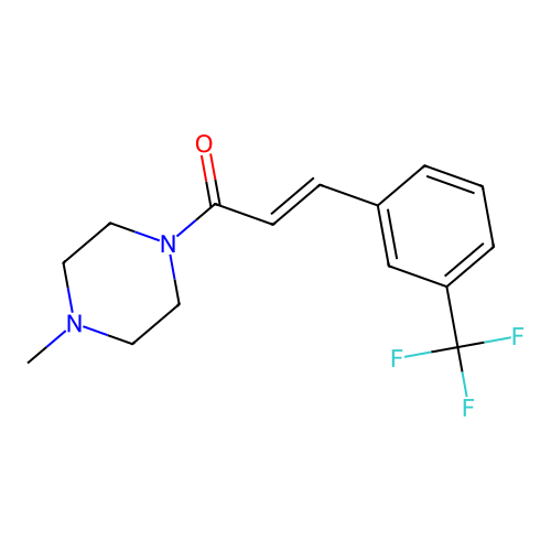 Piperazine, 4-methyl-1-(m-(trifluoromethyl)cinnamoyl)- structure