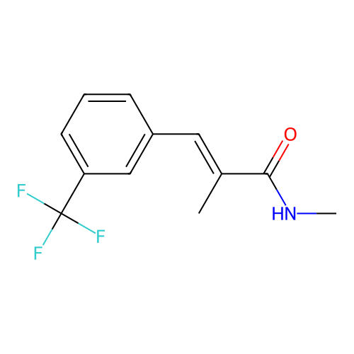 Cinnamamide, alpha,N-dimethyl-m-(trifluoromethyl)- structure