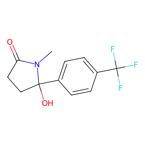2-Pyrrolidinone, 5-hydroxy-1-methyl-5-(4-(trifluoromethyl)phenyl)- structure