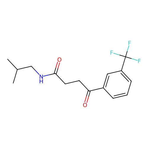Propionamide, N-isobutyl-3-(m-(trifluoromethyl)benzoyl)- structure