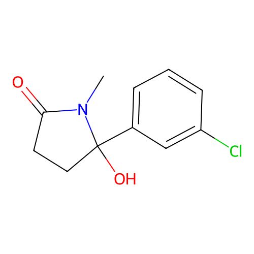 2-Pyrrolidinone, 5-(3-chlorophenyl)-5-hydroxy-1-methyl- structure