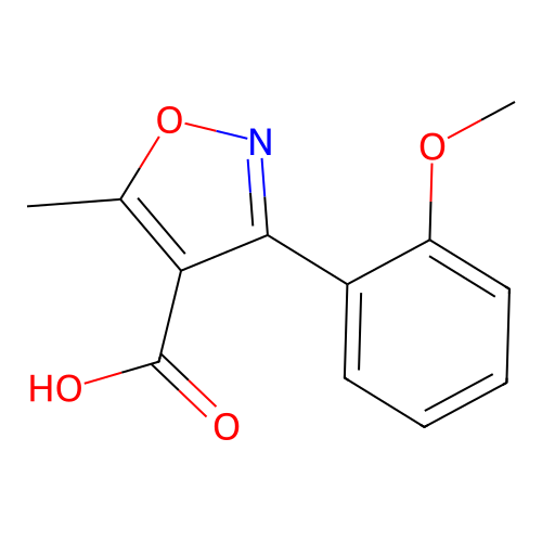 3-(2-Methoxyphenyl)-5-methyl-1,2-oxazole-4-carboxylic acid structure
