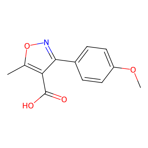 3-(4-Methoxyphenyl)-5-methylisoxazole-4-carboxylic acid structure