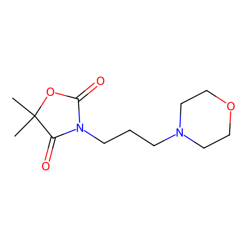 5,5-Dimethyl-3-(3-(4-morpholinyl)propyl)-2,4-oxazolidinedione structure