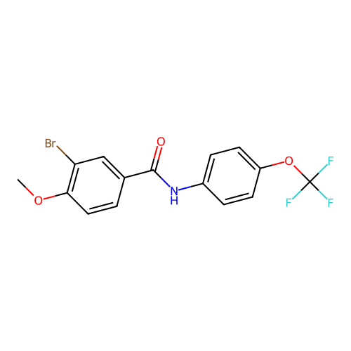 3-bromo-4-methoxy-N-[4-(trifluoromethoxy)phenyl]benzamide structure
