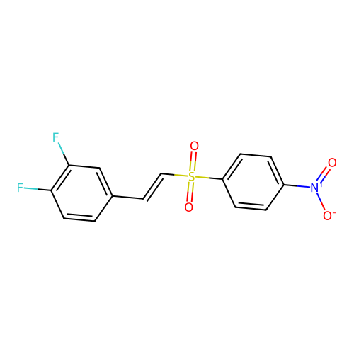1,2-Difluoro-4-[2-(4-nitrobenzenesulfonyl)ethenyl]benzene structure