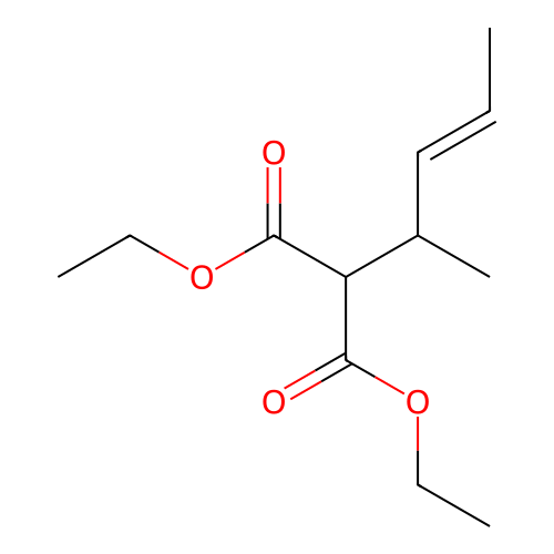 diethyl 2-[(Z)-pent-3-en-2-yl]propanedioate structure