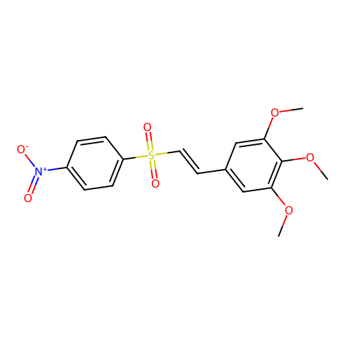 1,2,3-Trimethoxy-5-[2-(4-nitrobenzenesulfonyl)ethenyl]benzene structure