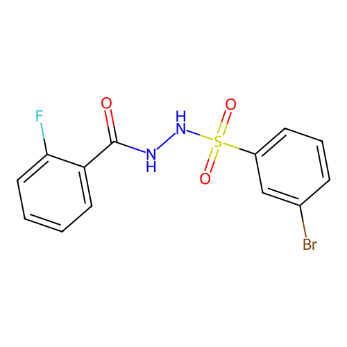 N'-(3-bromobenzenesulfonyl)-2-fluorobenzohydrazide structure